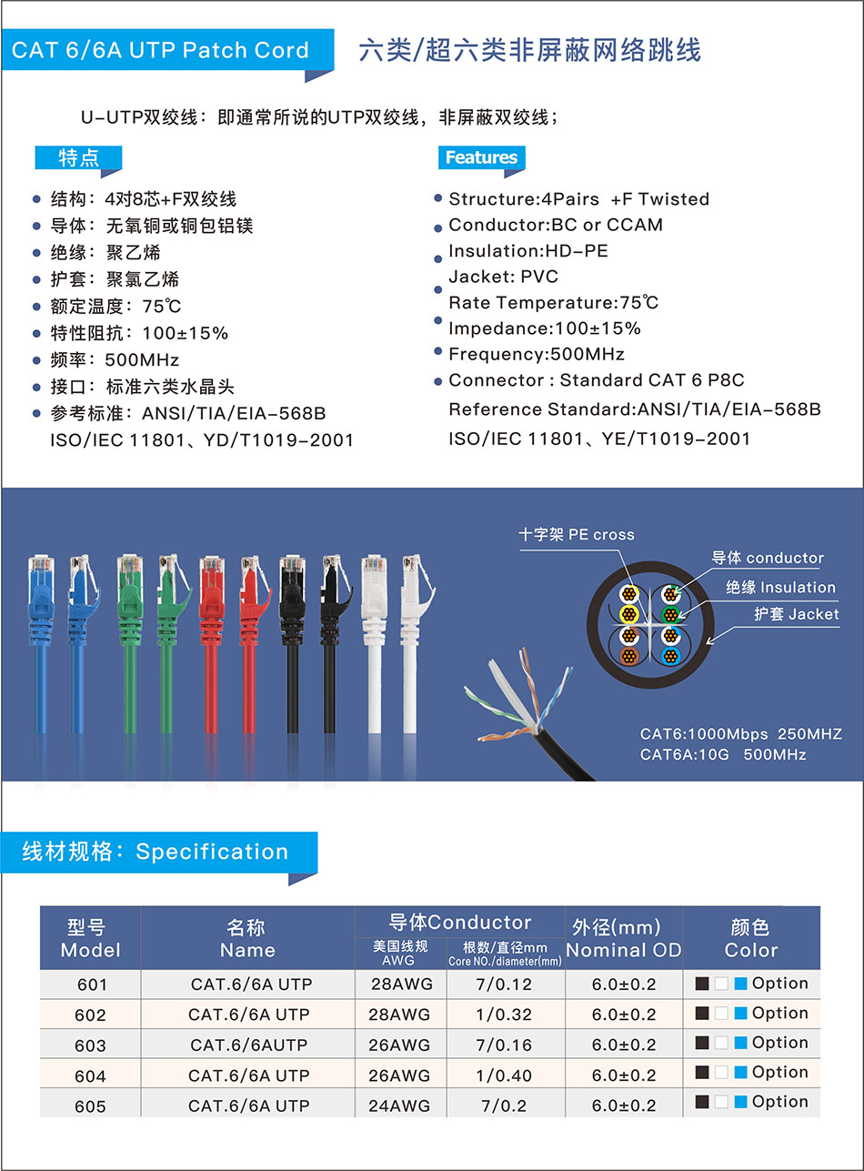 CAT 6A UTP 超六类网线