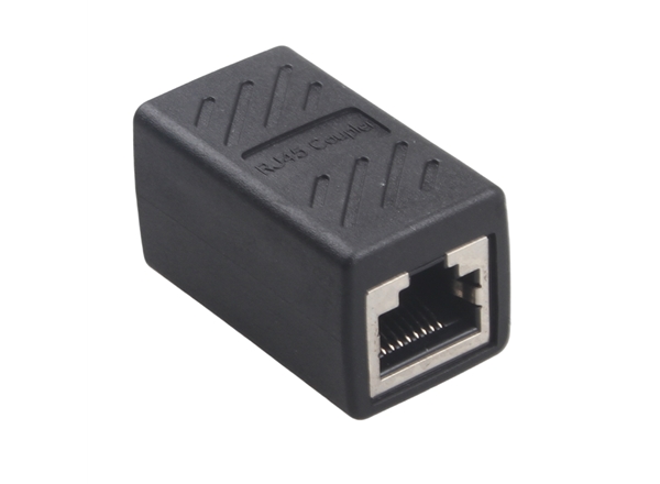 千兆RJ45带屏蔽直通头(铜壳镀镍针镀金)